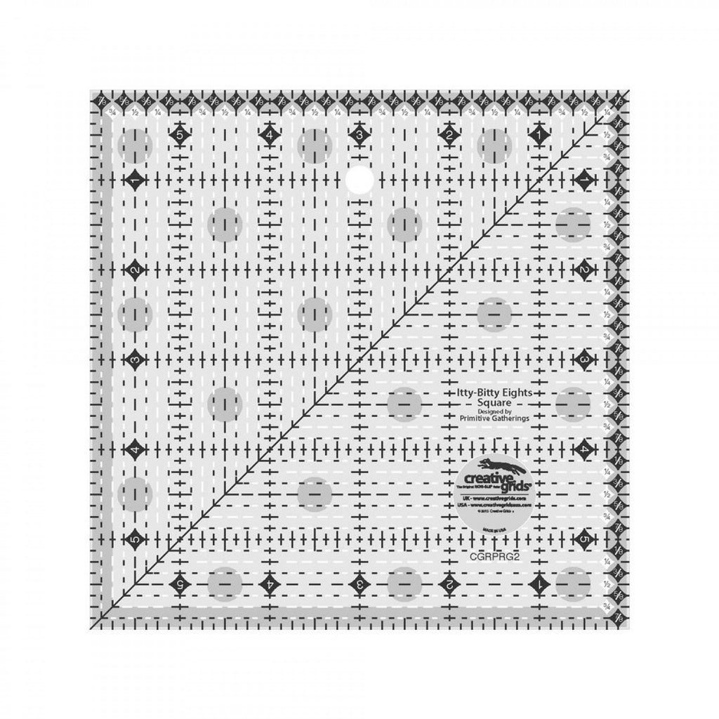Creative Grids Itty-Bitty Eights Square Quilt Ruler 6in x 6in –
